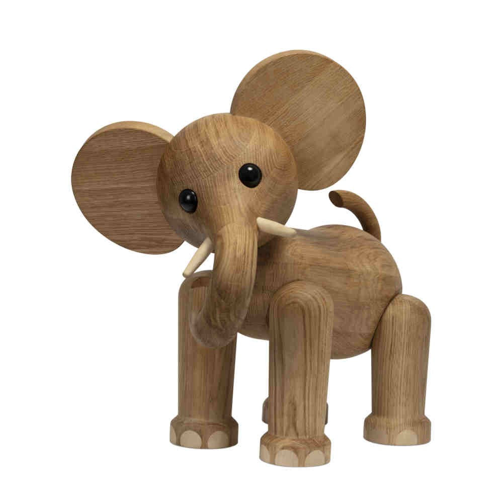 Trädekoration elefant. Färg: Natur. Mått: L49,5 cm / B33 cm / H41 cm. Material: FSC Ek.