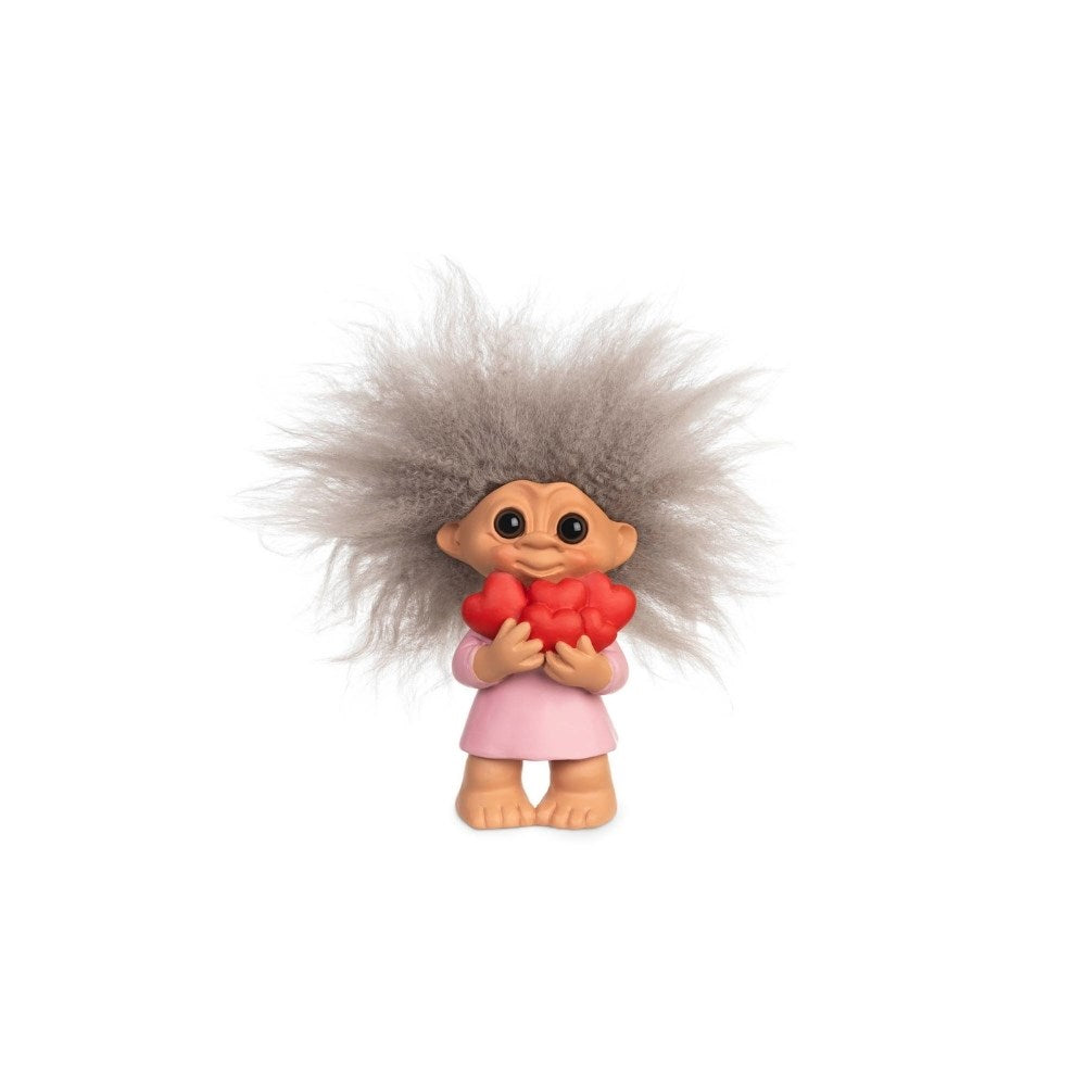 Lyckotroll World's Best Mom. Firande troll. Höjd: 9 cm. Material: Polyresin, fårskinn.