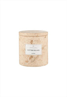 Frabli Doftljus L 10 cm Travertin. Mått: Höjd 11 cm, Ø 10 cm. Material: Marmor, aluminium, naturligt sojavax