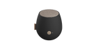 Högtalare, QI laddning. TWS. Mått: 11x10 cm. Material: Plast/Silikon/Läder/Metall. Färg: Svart