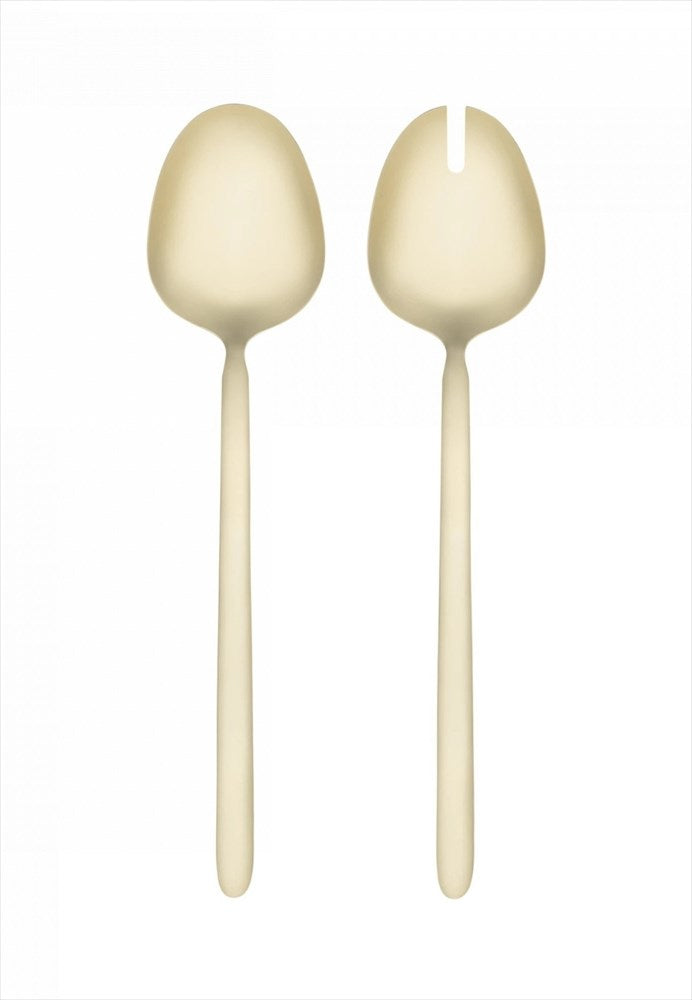 Salladsbestick 2 delar. Material: Rostfritt stål (pulverlackerat). Färg: Champagne