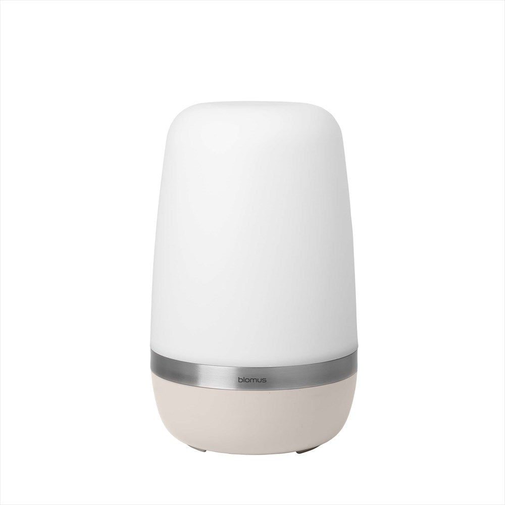 LED-lampa utomhus/inomhus. H 25 cm, O 15 cm. Rostfritt stål/Plast. Färg: Moonbeam