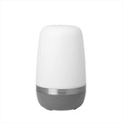 LED-lampa utomhus/inomhus. H 25 cm, O 15 cm. Matt rostfritt stål/Plast. Färg: Warm Grey.