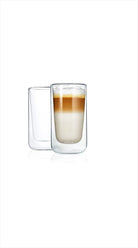 Set med 2 st värmeisolerande Latte Macchiato-glas/Teglas, NERO XL
H 14 cm,Ø 7,5 cm,  0,32 L
Diskmaskinsäker