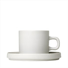Set/ 2 st kaffemuggar och fat, 4 delar. Färg; Moonbeam. Mått; H 7 cm, T 11 cm, O 8 cm, V 200 ml, H 2 cm, O 14,5 cm.