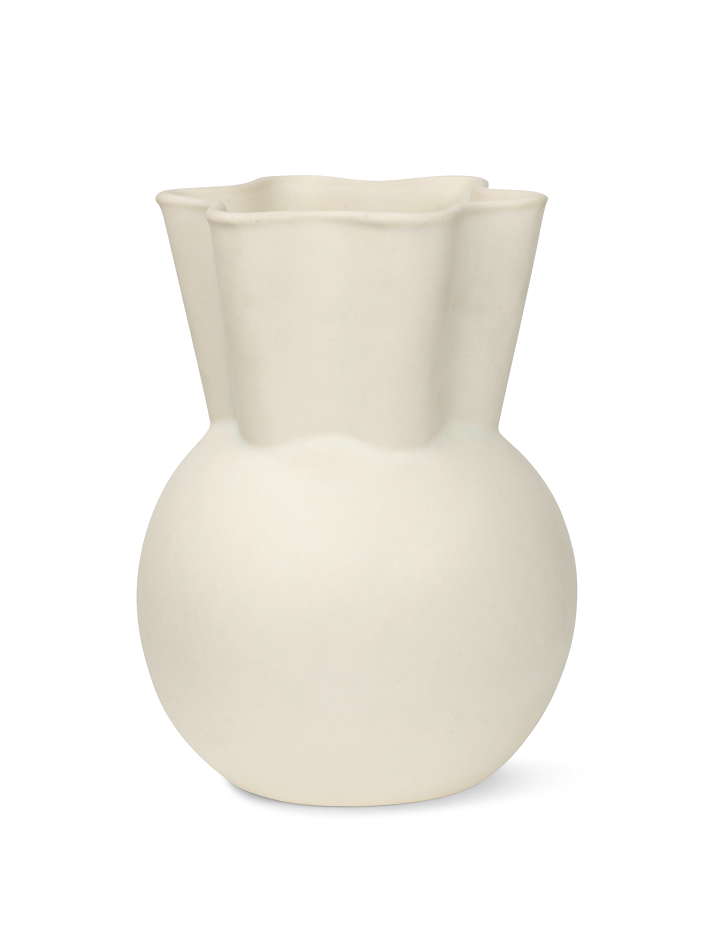 Vas. Vit. Stengods. Mått; H 20 cm.