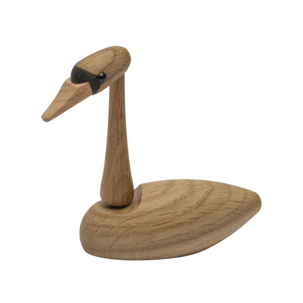 Trädekoration svan. Färg: Natur. Mått: L9,5 cm / B3,5 / H8,7 cm. Material: FSC Ek.