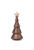 Trädekoration julgran. Färg: Brun. Mått: H13,8 cm / L6 cm / B6 cm. Material: FSC termobok, FSC bok. Designer: Thor Høy