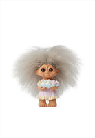 Lyckotroll Sprinkles. Vardagstroll. Höjd: 9 cm. Material: Polyresin, fårskinn.