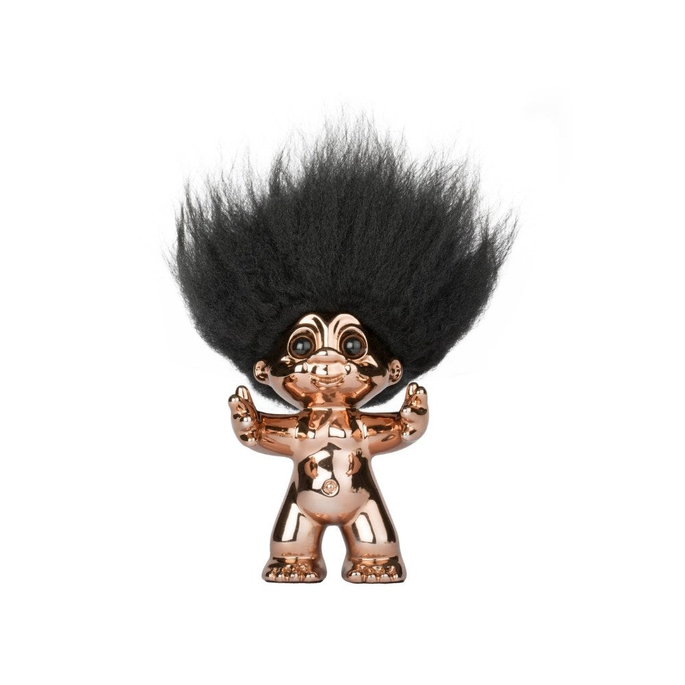 Lyckotroll. Klassisk. Höjd: 9 cm. Material: Polyresin, fårskinn. Färg: Brons