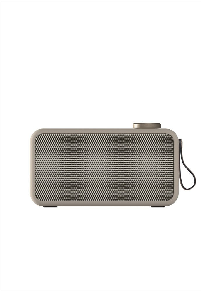 aTUNE 2 är en DAB+-radio i retrostil med högtalare och väckarklocka. Bluetooth 5.3. Räckvidd upp till 10 m. Mått: L19,5 cm / B7 cm / H10,90 cm. Material: 100% återvunnen ABS-plast (GRS), silikon, metall. Färg: Ivory Sand